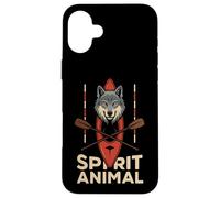 Spirit Animal Kayak Cross Wolf Case for iPhone 16 Plus