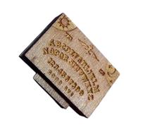Spirit Board Game - Mini Wooden Talking Board Set for Party Use for Entertainment | Engraved MDF Panel Structure, Sliding Planchette Guide System, Table Game Decor Piece