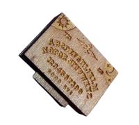 Spirit Board Game - Miniature Wooden Ouija Board, Talking Planchette for Entertainment, Decorative Game with Drawer Storage, Family Activity, Interactive Tool for Holiday Home Living Room Bedroom