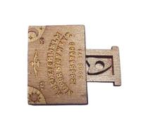 Spirit Board Game - Miniature Wooden Talking Board with Planchette | Decorative Divination Tool with Drawer for Holiday Party Family Gathering Living Room Bedroom Halloween, 3.5x2.3x1cm