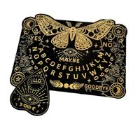 Spirit Board Game - Wooden Letter Communication Set, Alphabet Oracle Board, Message Session Conversation Panel, Engraved Timber Divination Tool | Seance Guidance Tablet for Families & Friends