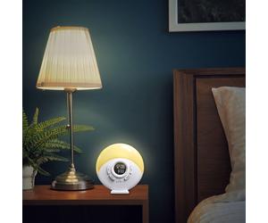 Spirit Digital LED Wakeup Light Alarm Clock - White