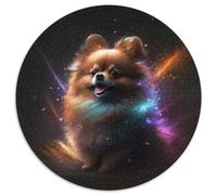 Spirit Dog 1000 Pieces Puzzle Gifts Round Jigsaw Puzzle 1000 Pieces Fun at Home Activities, Birthday Present, Travel Gifts 67.5x67.5cm