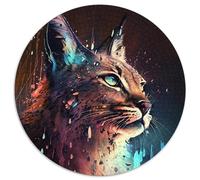 Spirit Dog Puzzle 1000 Pieces Jigsaw Round Paper Puzzles Family Bonding Activity, Home Decor Gift, Family Toy Game 1000pcs (67.5x67.5cm)