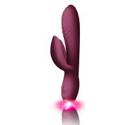 Spirit Dual Motor C and G Spot Rechargeable Rabbit Vibrator Climaximum Burgundy One Size