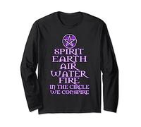 Spirit Earth Air Water Fire Wiccan/Witch T-Shirt Long Sleeve T-Shirt