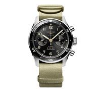 Spirit Flyback 42mm Steel Beige NATO Strap Black Sunray Dial