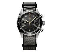 Longines Mens Black L3.821.1.53.2 Spirit Flyback Titanium and Woven Automatic Watch 1 Size