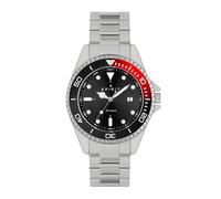 Spirit Gents Black Dial Stainless Steel Bracelet Analogue Quartz Watch