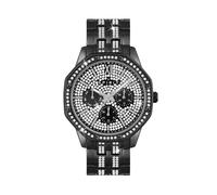 Spirit Gents Black Stone Set Chronograph Bracelet Analogue Quartz Watch