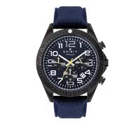 Spirit Gents Blue Dial Blue Canvas Strap Chronograph Watch