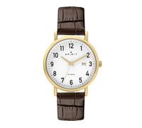 Spirit Gents Gold Plated Case Tan Brown Leather Strap Watch