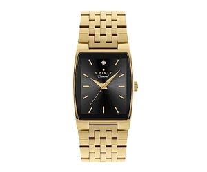 Spirit Gents Polished Pale Gold Square Diamond Bracelet Watch