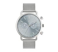 Spirit Gent's Silver Mesh Strap Watch with Blue Dial ASPG55