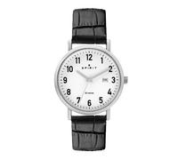 Spirit Gents White Dial Black Leather Strap Watch