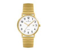 Spirit Gents White Dial Gold Tone Stainless Steel Expandable Strap Watch