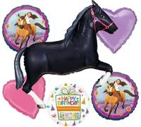 Spirit Horses Riding Free Birthday Party Supplies Black Horse Balloon Bouquet Decorations