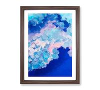 Spirit In The Sky Abstract Framed Wall Art Print A2 Walnut