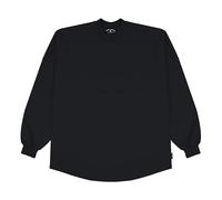 Spirit Jersey Core Essential Jersey, Oversized, Unisex, Long Sleeve Pullover Shirt, Heavy Pre-Shrunk 100% Cotton, Black, Large