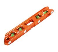Spirit Level Aluminum Alloy Torpedo Level Magnet Torpedo Levels with 4 Bubble 30° 45° 90° 180° Measuring Tool for DIY Construction and Carpentr(Orange,9 inches)