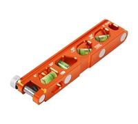 Spirit Level Aluminum Alloy Torpedo Level Magnet Torpedo Levels with 4 Bubble 30° 45° 90° 180° Measuring Tool for DIY Construction and Carpentr(Orange,6 inches)