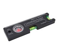 Spirit Level Magnetic Small Level Tool with 2 Bubbles and Angle Finder Meter Durable Shatterproof for RV Workers Craftsmen Carpenters Builders Black 20cm 95g