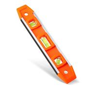 Spirit Level Magnetic, Unbreakable and Magnetic Torpedo Level with 3 Level Bubbles, 45°/90°/180°Boat Level, Impact-Resistant Block Level, Scaffold Level for Builders, Home DIY, Brick Laying