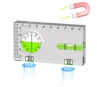 Spirit Levels - Compact Acrylic Measuring Ruler - Picture Pocket Level | for Construction Engineering Layout Framing Furniture Cabinetry Hobbyist Workshop Joinery Dovetail