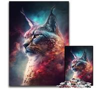 Spirit Lynx 1000 Pieces Puzzles for Adults cardboard Jigsaw Puzzles Interactive Family Game, DIY Home Decor Brain Challenge Gift 26X38CM/10.23x14.96inch