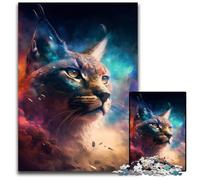 Spirit Lynx JigsawPuzzle 1000 Pieces for Adults Wooden Jigsaw Puzzles for Teenagers, Couples, And Friends for Birthdays, Christmas 50x75CM/19.68x29.52inch