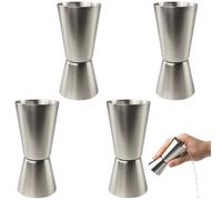 Spirit Measure, 4-Piece Double-Ended Jigger Set, Alcohol Measure for Spirits and Cocktails, Shot Measure with 25ml and 50ml Markings, Drink Measures for Spirits and Home Bars