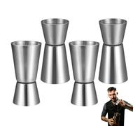 Spirit Measures 25ml 50ml,4 Pcs Stainless Steel Dual Jigger and Shot Measure Cup for Cocktails,Wine and Alcohol Drink Pouring