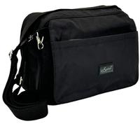 Spirit - Medium Lightweight Waterproof Crossbody Bag with Multiple Pockets, Zipped Section and Adjustable Woven Strap - Gifts for Women (Black -)