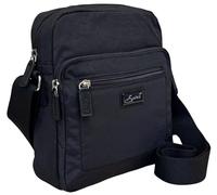 Spirit Medium Lightweight Waterproof Crossbody Shoulder Multi Pocket Travel Holiday Day Bag With Adjustable Strap 5766 (Black)