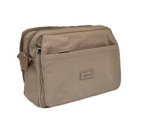 Spirit Medium Lightweight Waterproof Multi Pocket Nylon Shoulder Crossbody Travel Holiday Day Adjustable Strap Bag 1669 (Mink)