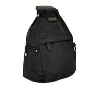 Spirit Medium Lightweight Waterproof Multi Pocket Shoulder Travel Holiday Day Backpack Rucksack With Adjustable Straps 9894 (Black)