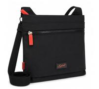 Spirit - Medium Size Lansdown Waterproof Cross Body Bag - Lightweight and Eco Friendly Travel Bag with Multiple Sections & Adjustable Strap - Travelling Essentials - Black/Flame