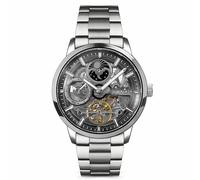 Spirit Men's Sun Moon Automatic Blue Dial Silver-Tone Stainless Steel Bracelet Watch