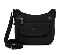 Spirit Nylon Showerproof Crossbody Bag - Unisex Lightweight Travel Bag with Multiple Pockets and Adjustable Strap - Black, Medium Size