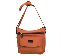 Spirit - Nylon Showerproof Crossbody Bag - Unisex Lightweight Travel Bag with Multiple Pockets and Adjustable Strap (Orange/Dark Chocolate)