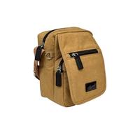 Spirit - Nylon Waterproof Crossbody Bag - Lightweight - Travel Bag - Multiple Sections & Adjustable Strap - Small Size (Mustard/Dark Chocolate)