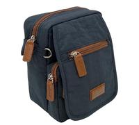 Spirit - Nylon Waterproof Crossbody Bag - Unisex Lightweight Travel Bag with Multiple Sections and Adjustable Strap - Navy and Tan Crossbody Bag, Small Size