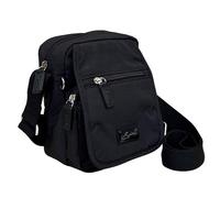 Spirit - Nylon Waterproof Crossbody Bag - Unisex Lightweight Travel Bag with Multiple Sections and Adjustable Strap - Black Crossbody Bag, Small Size