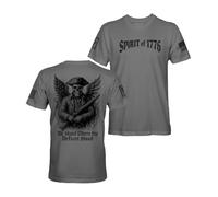 Spirit of 1776 American Patriot Men's T-Shirt, Charcoal, XXXXL
