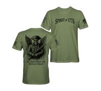 Spirit of 1776 American Patriot Men's T-Shirt, Military Green, XXL
