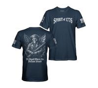 Spirit of 1776 American Patriot Men's T-Shirt, Navy, XXXXXL