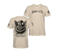Spirit of 1776 American Patriot Men's T-Shirt, Sand, Medium