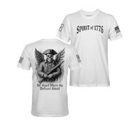 Spirit of 1776 American Patriot Men's T-Shirt, White, XL