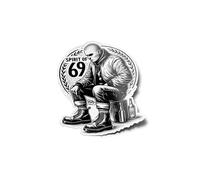 Spirit of 1969 Sharp Stickers, Anti-Racism Symbol, British Culture, Music, Ska Reggae Soul, Sitting Mods 9 cm