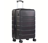 SPIRIT OF ART [ 1 PC ] Portable Luggage Suitcase With TSA Lock, Carry Lightweight Trolley Case, Travel Case With Double Spinner Wheels, Color: Black, Size 20 IN, Black, Carry-on 20-Inch, Travel Case